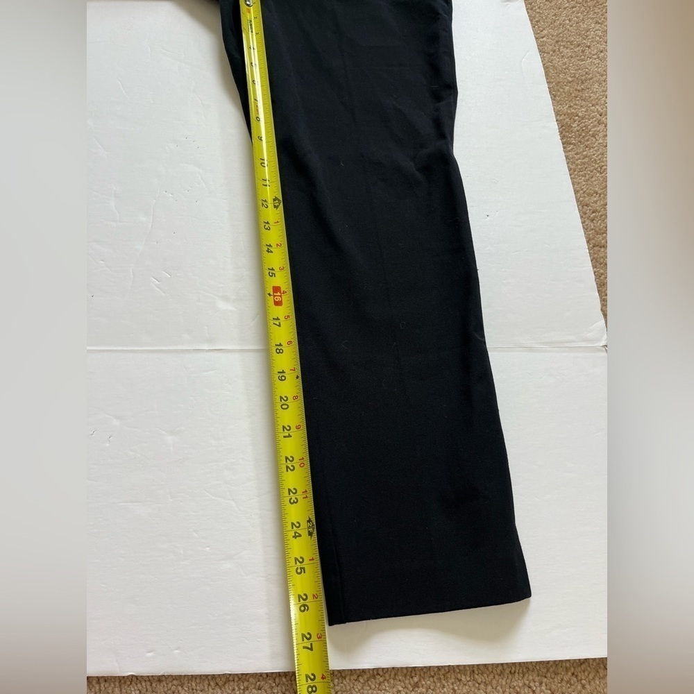 Eileen Fisher Organic Cotton Bistretch Twill Black Pants Sz M New with Flaw - Picture 9 of 12